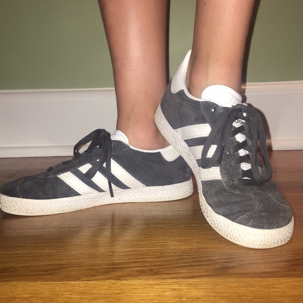 Girl’s Adidas Gray Gazelles